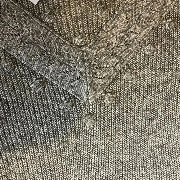 NWT LOFT Womens Grey Long Sleeve Ribbed Mock Neck Sweater Dress‎ Size Large - Picture 2 of 6